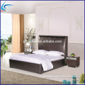 Luxury Bedroom Bed Soft Leather King Size Bed Black